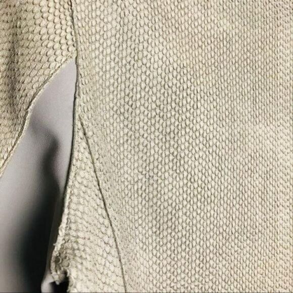 Elie Tahari brown snake scale leather jacket M - Picture 4 of 5